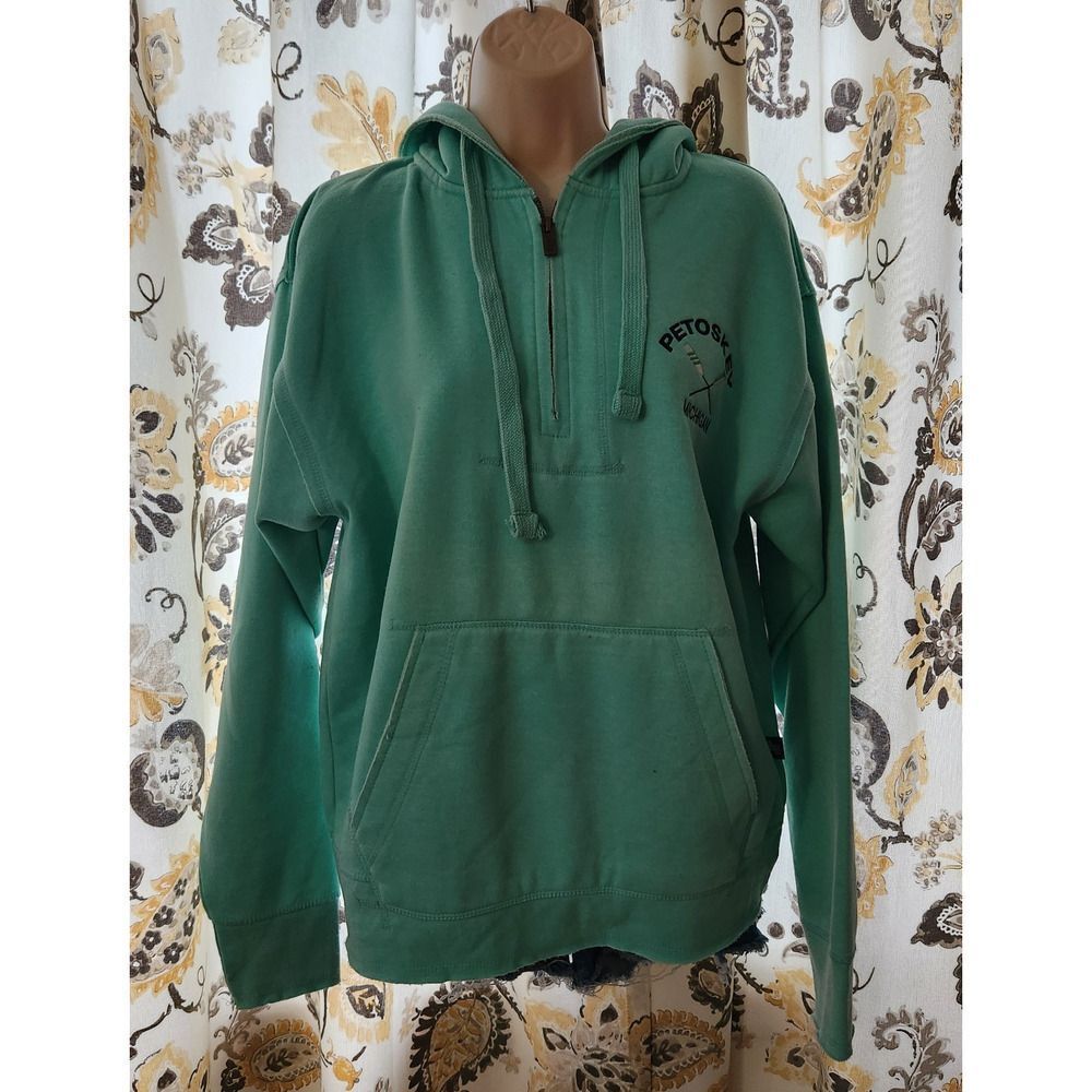 Ragwear Hoodie Thick Sweatshirt Size Medium 1/4Zip Petoskey Michigan Street Wear